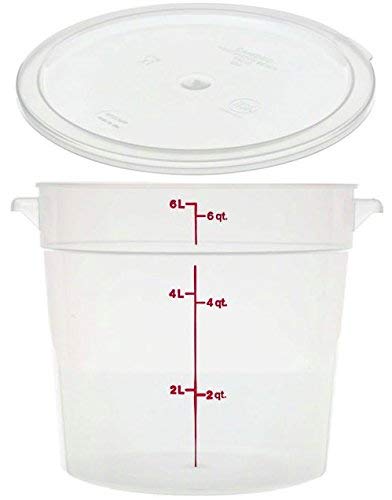 Book Cover Cambro RFS6PP190 Camwear 6-Quart Round Food Storage Container with Lid