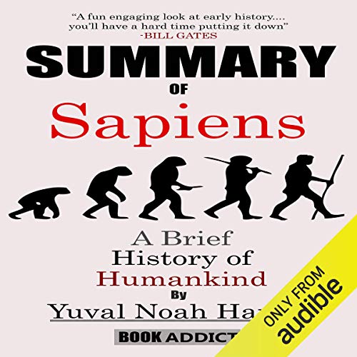 Book Cover Summary of Sapiens: A Brief History of Humankind by Yuval Noah Harari