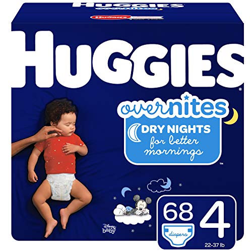 Book Cover Huggies Overnites Nighttime Diapers, Size 4, 68 Ct