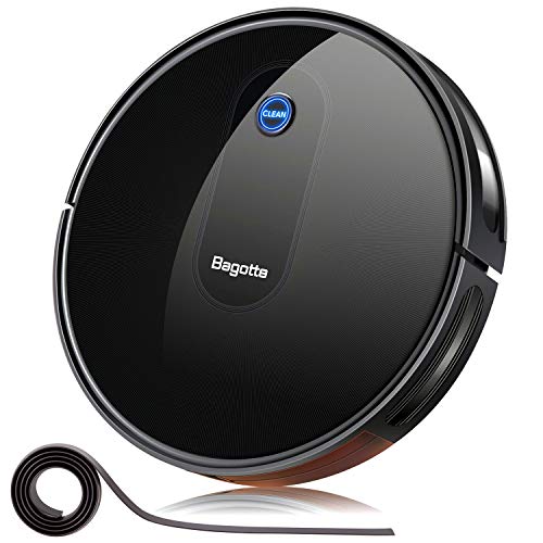 Bagotte Robot Vacuum, 2.7" Super-Thin & Quiet,Upgraded 1500Pa Smart Self-Charging Robotic Vacuum Cleaners, Auto Sweeper for Pet Hair Hardwood Floor Carpet Tile