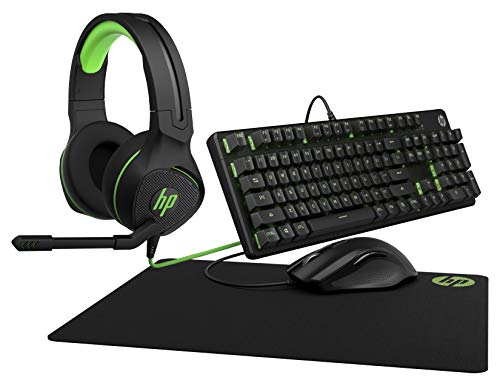 Book Cover HP Gaming Bundle | Includes OMEN by HP Mouse 400, HP Pavilion Gaming Keyboard 500, HP Pavilion Gaming Headset 400, and HP Pavilion Gaming Mouse Pad 300 | Wired, RGB Lighting, 1-Yr Warranty, Black