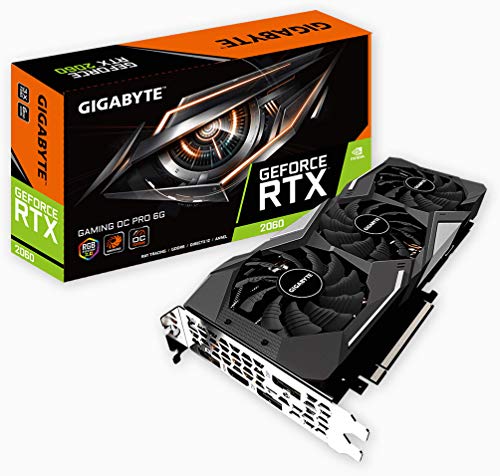 GIGABYTE GeForce RTX 2060 Gaming OC Pro 6G Graphics Card, 3X Windforce Fans, 6GB 192-bit GDDR6, GV-N2060GAMINGOC PRO-6GD Video Card