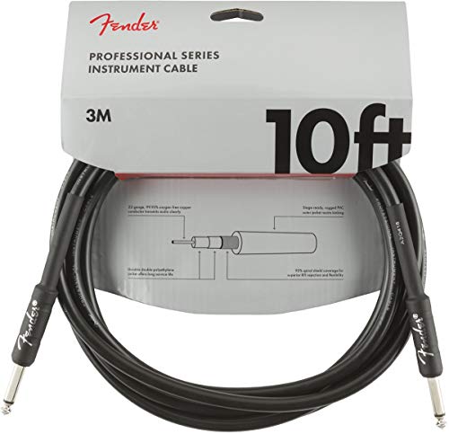 Book Cover Fender Professional 10' Instrument Cable - Black