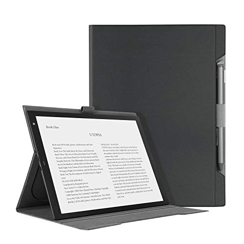 Ayotu Microfiber Leather Folding Cover for Sony DPT-CP1 10” Digital Paper,Light and Thin Case with Stand Function and Pen Slot for Sony DPT-CP1