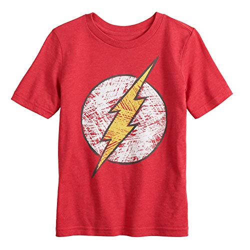 Jumping Beans Little Boys' 4-12 The Flash Logo Tee 7 Red Heather