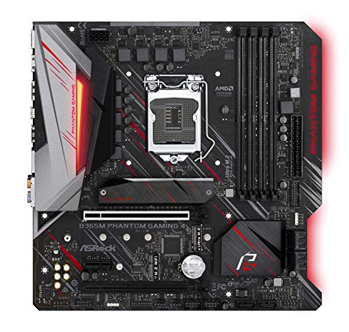 ASRock B365M PHANTOM GAMING 4 LGA1151/ Intel B365/ DDR4/ Quad CrossFireX/ SATA3&USB3.1/ M.2/ A&GbE/ MicroATX Motherboard