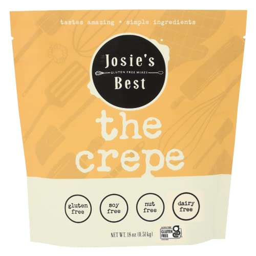 Book Cover Josie’s Best Gluten Free Crepe Mix (Gluten Free, Soy Free, Nut Free, Dairy Free) tastes amazing | simple ingredients 18oz. Multi batch pouch