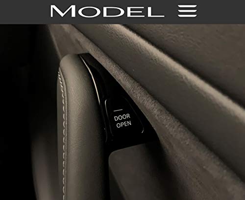 Book Cover Tesla Model 3 'Door Open' Button Label Sticker Set