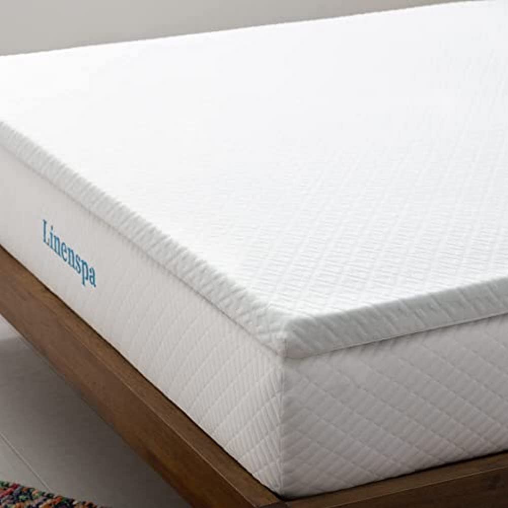 LINENSPA 3 Inch Gel Infused Memory Foam Mattress Topper - California King