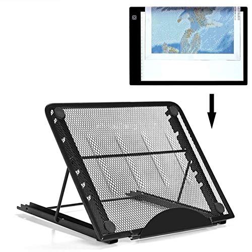 Book Cover Ventilated Adjustable Light Box Stand ,Multifunction (6 Angle Points) Skidding Prevented Tracing Holder for A4 LED Tracing Light Board &Diamond Painting