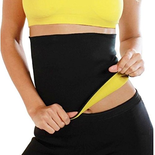 Book Cover Alisena Women's Hot Sweat Slimming Belt Shirt Waist Trainer Corset Tummy Control Body Shaper for Weight Loss