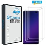 Cubevit Galaxy S10 Plus Screen Protector, [3-Pack][Case Friendly][No Lifted Edges] [Bubble Free], Easy Install Wet Applied TPU Film Screen Protector for Samsung Galaxy S10 Plus 2019
