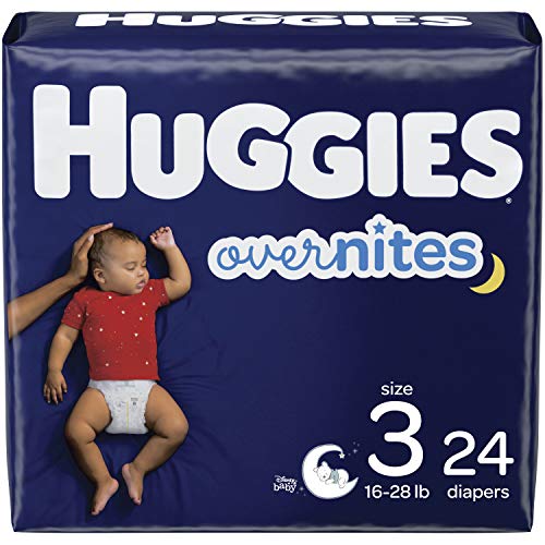 Book Cover Nighttime Baby Diapers Size 3, 24 Ct, Huggies Overnites