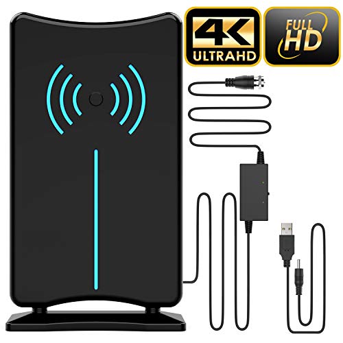 [Updated 2020 Version] Professional 150 Miles Amplified HD Digital TV Antenna, USA Patented Design, Support 4K 1080p Fire tv Stick and All Older TV's Indoor HDTV Local Channels All Type Television
