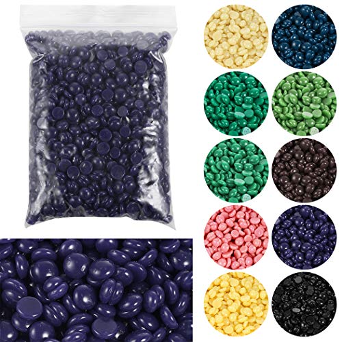 Blueis Hard Wax Beans Anjou Painless Hair Removal Body Waxing Beans for Wax Warmer Kit, Ideal for Women & Men, Wax Hair on Arms, Armpits, Legs, Bikini Lin Exfoliators