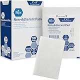 MED PRIDE Medpride Sterile Non-Adherent Pads| 100-Pack 2ââ‚¬ x 3ââ‚¬| Non-Adhesive Wound Dressing| Highly Absorbent & Non-Stick Painless Removal-Switch| Individually Wrapped for Extra Protection