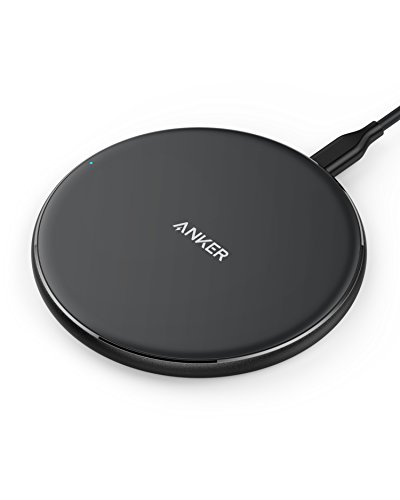 Anker Wireless Charger, PowerPort Wireless 5 Pad Upgraded, Qi-Certified, Compatible iPhone 11, 11 Pro, 11 Pro Max, Xs Max, XS, XR, X, 8, 8 Plus, Galaxy S10 S9 S8, Note 10 Note 9 Note 8 (No AC Adapter)