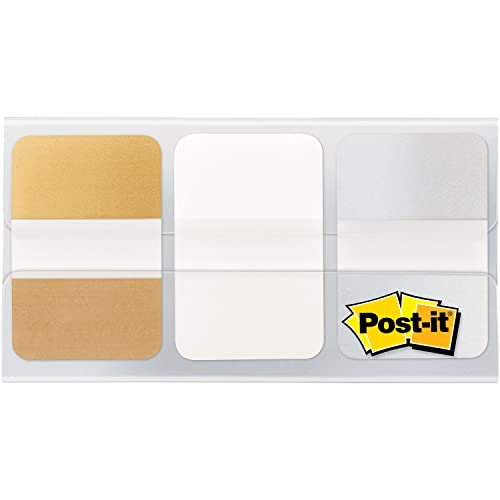 Post-it Flags, 24 Count, 1 in Wide, Assorted Metallic Designs (686-METAL)