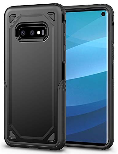 ComoUSA Galaxy S10E Case,Samsung S10E Case, Slim Fit Dual Layer Soft TPU and Hard PC Shock-Absorption Design Only Compatible for Samsung Galaxy S10E Phone(Black)