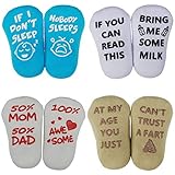 Bonnejoy Baby Socks Gift Set Baby Shower | Cute Baby Girl/Boy 4 Pairs Funny Newborn Socks