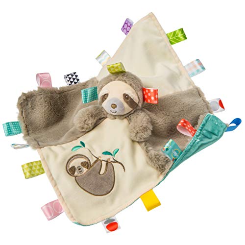 Book Cover Taggies Soothing Sensory Stuffed Animal Security Blanket, Molasses Sloth, 13 x 13-Inches