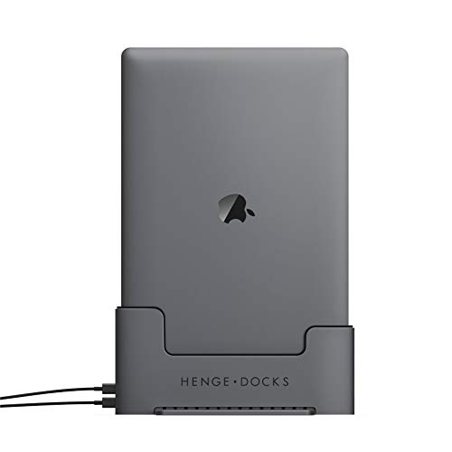 Henge Docks Vertical Docking Station for The 15-inch MacBook Pro with Thunderbolt 3 with Touch Bar | Fits 15-inch MacBook Pro (2016-2018) | 2 USB-C Ports | Docking Hub Station