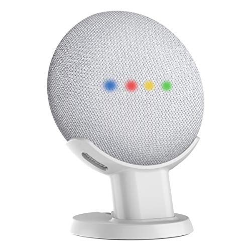 Book Cover HomeMount Speaker Mount for Google Home Mini and Google Nest Mini (2nd Gen), A Space-Saving Stand Holder Accessories for Google Smart Voice Assistant (White)