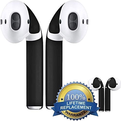 Book Cover APSkins Wraps â€“ Compatible with Apple AirPods 2 and 1 Skins for AirPod Wireless Earphones. Updated Model - Lifetime Free Replacements. (Matte Black)