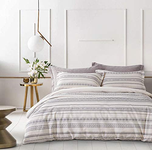 PHF Cotton Boho Yarn Dyed Duvet Cover Set Christmas Decorations Cozy Soft Home Decoration for Winter Queen Size Ivory