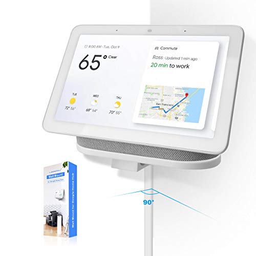 LANMU Wall Mount for Google Home Hub,Under Cabinet Mount for Google Home/Nest Hub,45 Degree Angle Stand on Wall