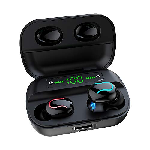 aloutte bluetooth 5.0 TWS Wireless Earbuds,True Wireless in-Ear Headphone,Wireless Sport Earbud Bluetooth Headset, Ipx5 Waterproof Sweatproof Bluetooth Earphone,Build-in Mic with 2600mah Charging Case