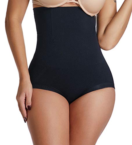 SURE YOU LIKE Women Butt Lifter Shapewear Hi-Waist Tummy Control Panties Slimmer Waist Body Shaper Black, Medium/Large(Waist 22"-26")