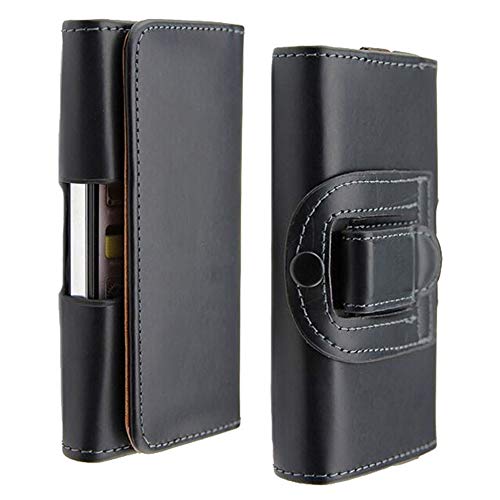 Black Case Fit for Smartphone iPhone Xs Max Universal Waist Belt Holster Pouch Clip Leather Cover fit for iPhone 6 6s Plus 7 8 Plus Huawei P9 Holster Phone Case 6.3'' x 3.23'' x 0.5''