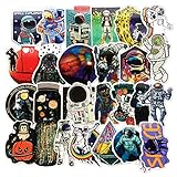 Homyu Stickers Pack 50-Pcs Decals of Astronaut Space Man Stickers Decals for Cars Motorcycle Portable Luggages Ipad Laptops Waterproof Sunlight-Proof