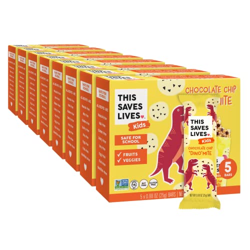 This Saves Lives Kids' Snack Bars (Chocolate Chip "Dino" Mite, 0.88 Ounce (Pack of 40))