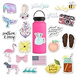 The Carefree Bee - 20 Preppy Southern Sorority Stickers for Water Bottles, Laptops (Series 5)