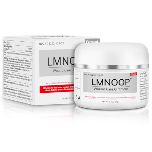 Bed Sore Cream, Organic Bedsore Ointment, Bed Sores Treatment, Fast Wound Healing & 24 hr Infection Protection Wound Care Ointment for BedSores, Pressure Sores, Diabetic & Venous Ulcers by LMNOOP