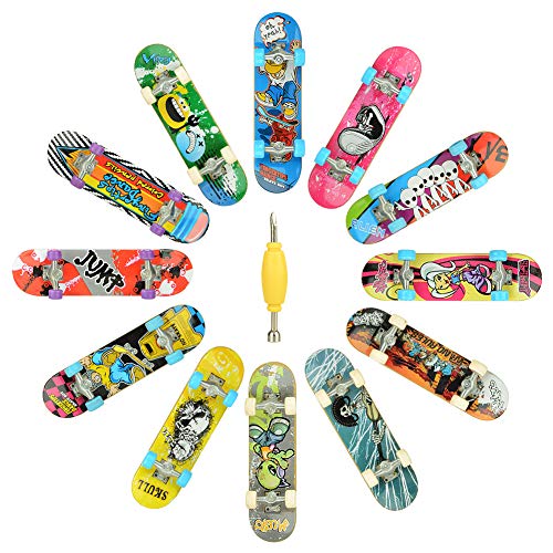 Hometall 12 PCS Professional Mini Fingerboards Finger Skateboard(12 PCS)