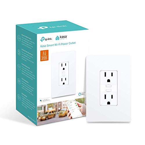 Book Cover Kasa Smart Plug KP200, In-Wall Smart Home Wi-Fi Outlet Works with Alexa, Google Home & IFTTT, No Hub Required, Remote Control, ETL Certified