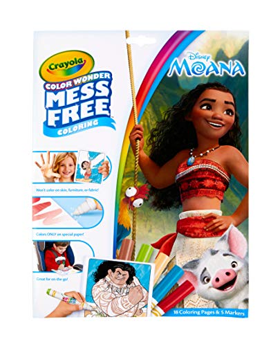 Book Cover Crayola Wonder Moana Coloring Pages, Mess Free, Refill Book