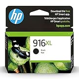 HP Original 916XL Black High-Yield Ink Cartridge | Works OfficeJet 8020 Series, OfficeJet Pro 8020, 8030 Series | Eligible for Instant Ink | 3YL66AN