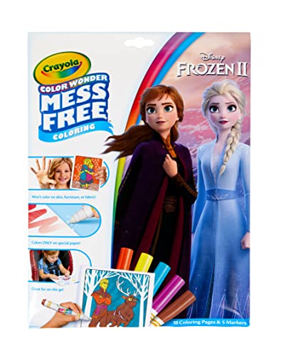 Crayola Frozen Color Wonder Coloring Set, 18 Mess Free Coloring Pages for Toddlers, Toys for Kids, Toddler Gifts