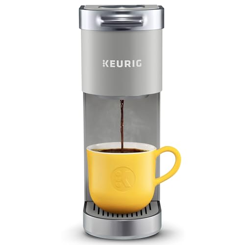 Keurig K-Mini Plus Coffee Maker, Single Serve K-Cup Pod Coffee Brewer, Comes With 6 to 12 Oz. Brew Size, K-Cup Pod Storage, and Travel Mug Friendly, Studio Gray