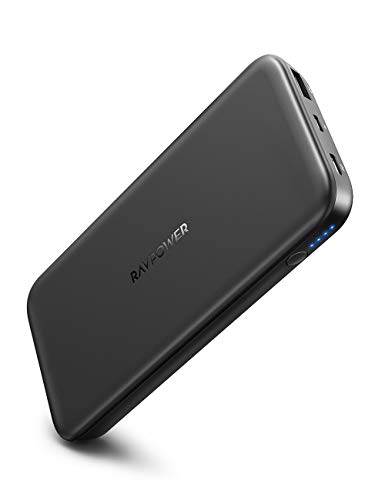 Book Cover Portable Charger RAVPower 18W PD 10000mAh Portable Charger 10000 USB C Power Bank External Battery Pack for Smartphone Tablet iPhone X/Xs Max/XR, Galaxy S9/S8, iPad Pro 2018 Power Delivery Support