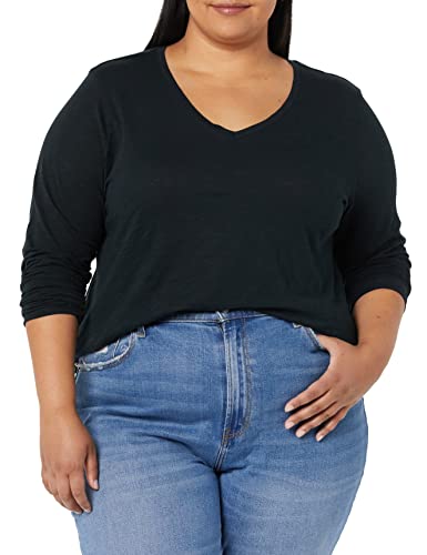 Amazon Brand - Goodthreads Women's Vintage Cotton Long-Sleeve V-Neck T-Shirt