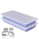 glacio Ice Cube Tray – Small Silicone Molds with Lids, BPA-Free and Flexible for Cocktails and Beverages – Set of 2