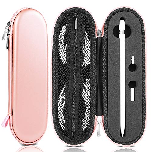 Book Cover TITACUTE for Apple Pencil 2 Carrying Case Hard EVA Pencil Case with Foam iPencil Case Holder Dual Zipper Shockproof Protective Case Compatible for iPad Pro Apple Pencil 2nd Generation Rose Gold