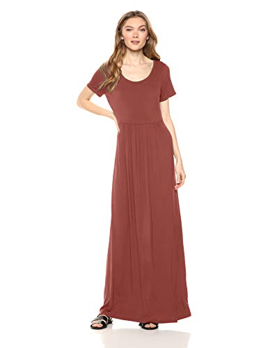 Amazon Brand - Daily Ritual Women's Jersey Short-Sleeve Scoop-Neck Empire-Waist Maxi Dress