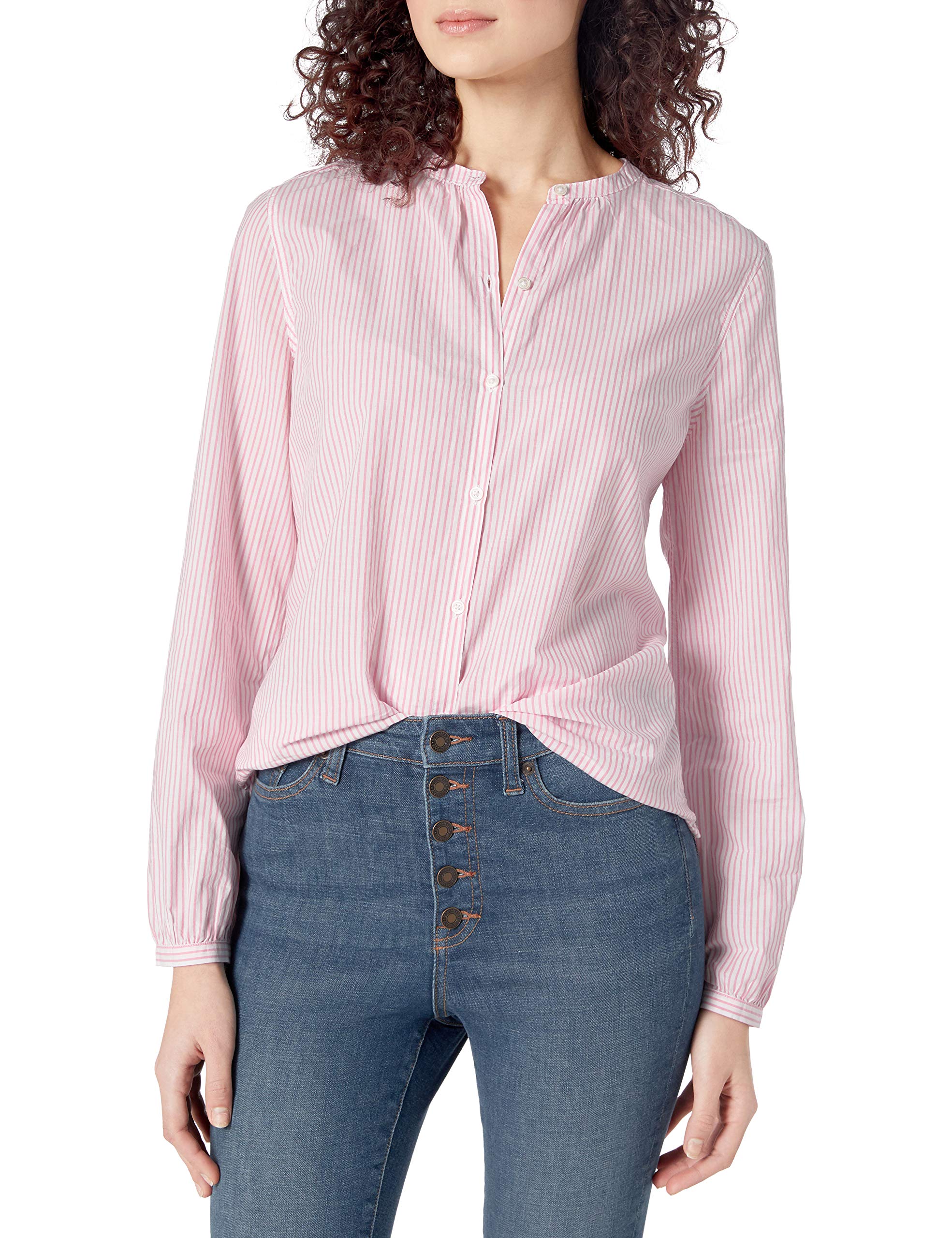 Amazon Brand - Goodthreads Women's Relaxed Fit Lightweight Cotton Button Down Long Sleeve Shirt
