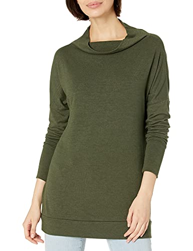 Amazon Brand - Daily Ritual Women's Cozy Knit Modern Funnel-Neck Tunic